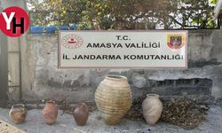 Amasya’da bir evde Roma dönemine ait 5 küp ele geçirildi