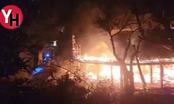 Marmaris'teki Ahşap Bungalov Yangınında Büyük Zarar Oluştu