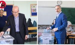 Mehmet Şimşek ve Hakan Fidan Ankara'da Oylarını Kullandı