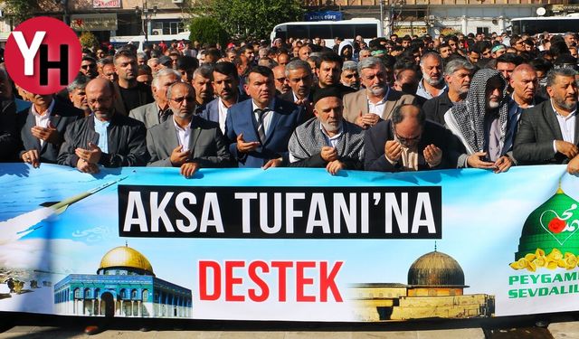 Diyarbakır'da Filistinliler'e destek yürüyüşü