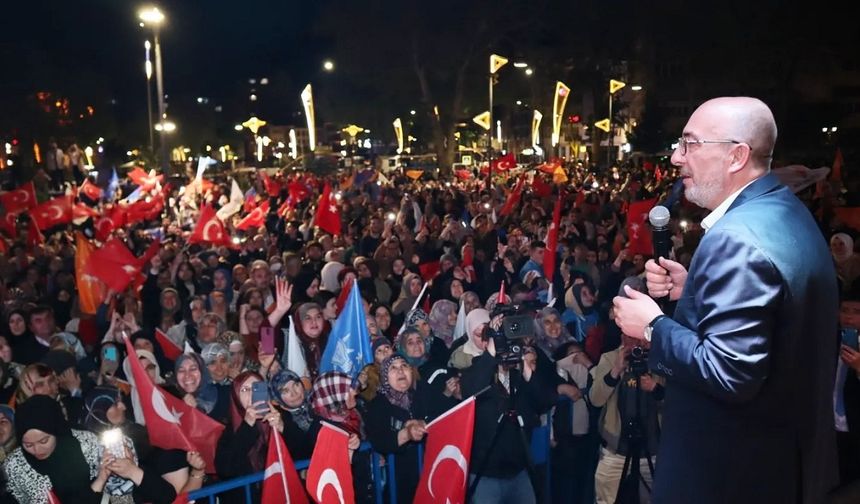 Kütahya'da Recep Tayyip Erdoğan coşkusu meydanlara sığmadı