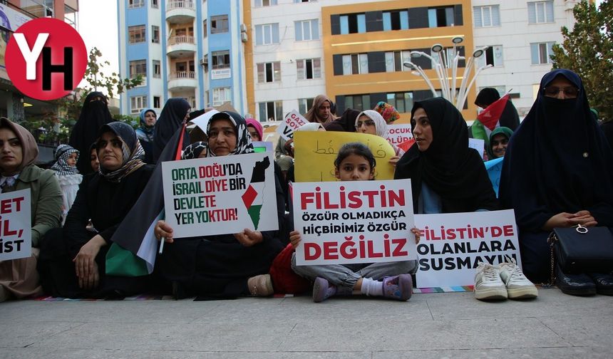 Batman’da kadınlar tarafından Filistin’e destek eylemi