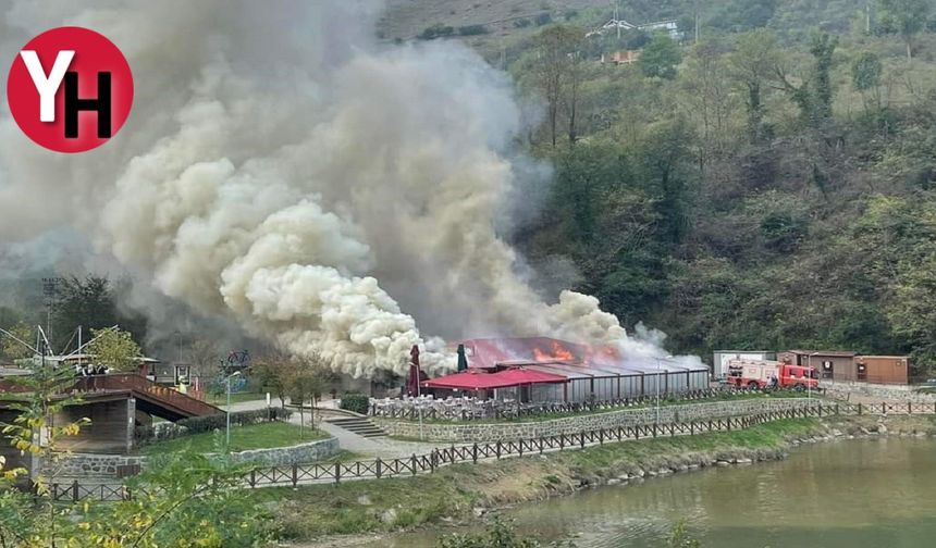 Sera Gölü'nde Sosyal Tesisler Alev Aldı. Yangın Araştırılıyor