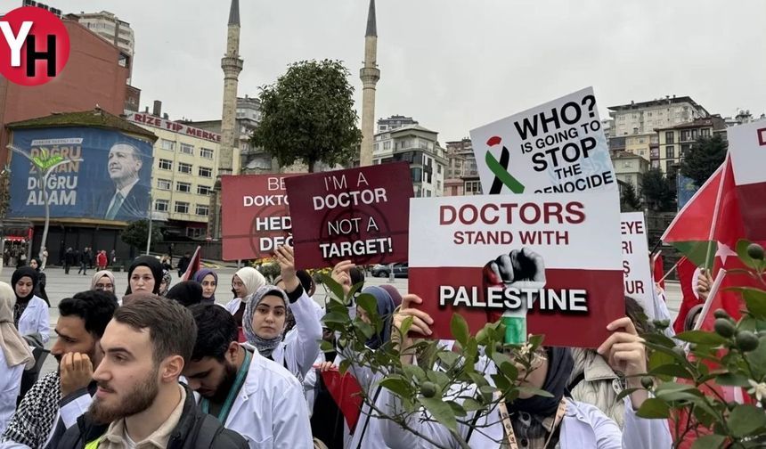 Rize ve Trabzonlulardan İsrail'e Sessiz Protesto