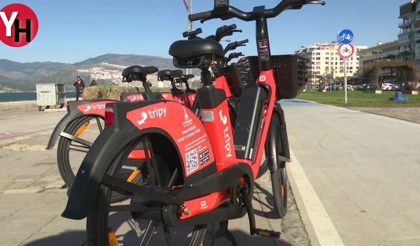 İzmir'de Elektrikli Bisikletler Hizmete Girdi!