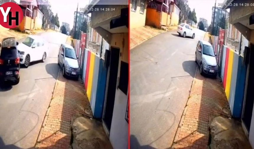 Sultanbeyli'de Trafik Kazası Güvenlik Kamerasına Yansıdı
