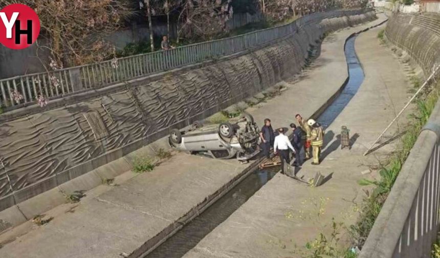Sultanbeyli'de Gerçekleşen Trafik Kazası: Araç Dereye Uçtu, 3 Kişi Yaralandı!