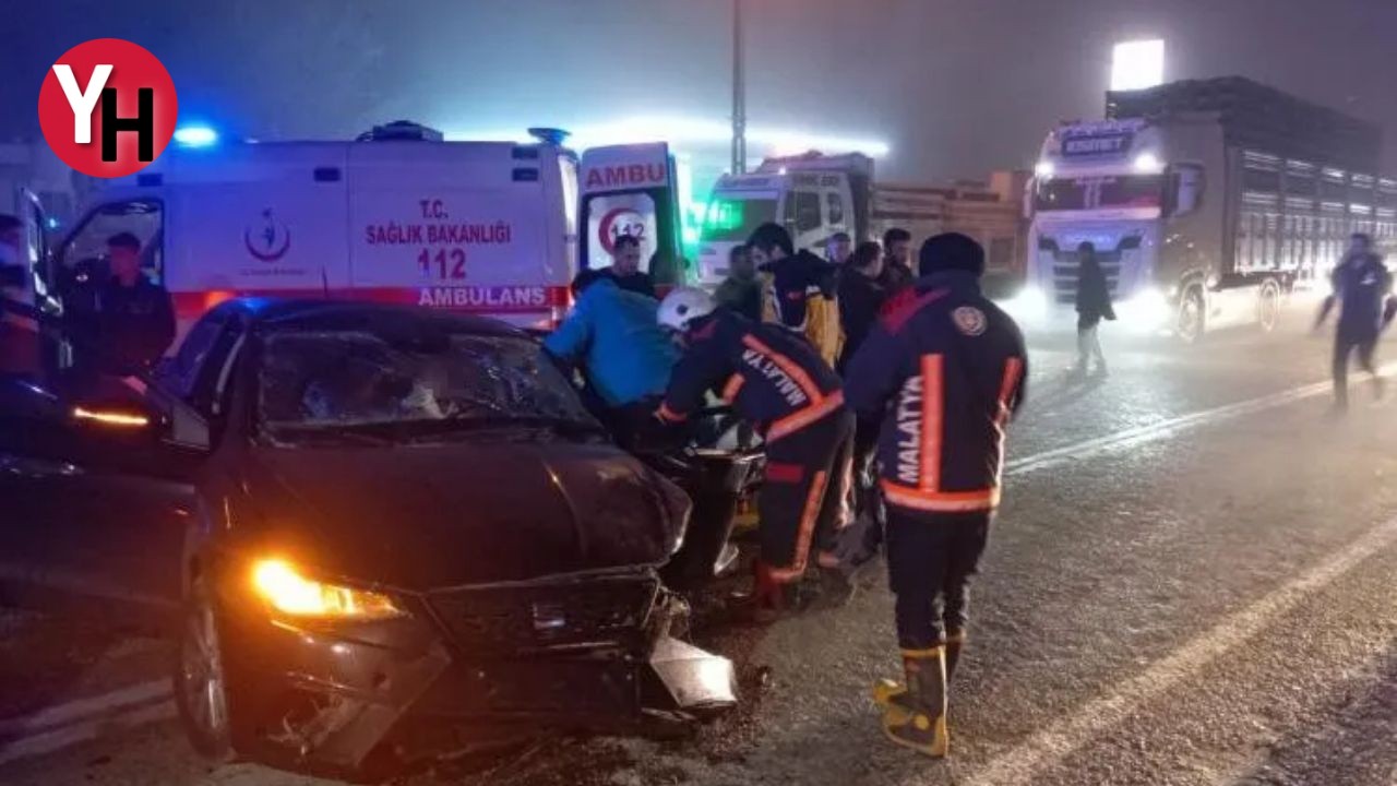 Malatya'da meydana gelen feci trafik kazasında 1 kişi hayatını kaybederken, 5 kişi de yaralandı.